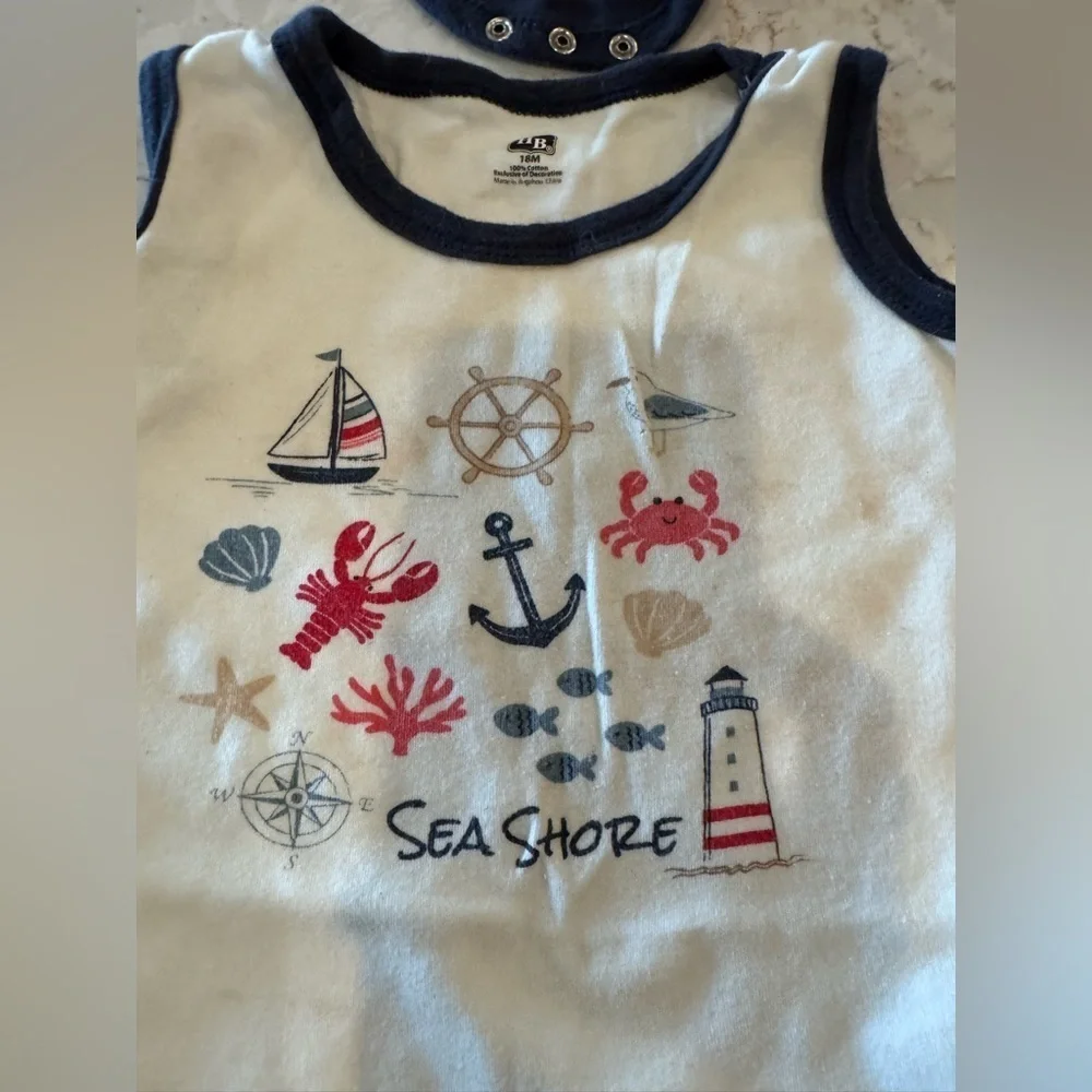 18mos - Nautical Themed Kids One Pieces Set of 4
